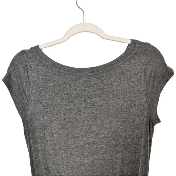 Gap Women's S Heather Gray Boat Neck Drawstring Waist Casual Maxi Dress size S - Picture 7 of 11